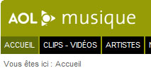 AOL Musique : Optimisation du site
